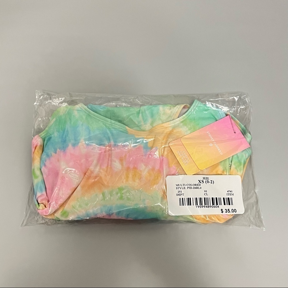 STONEY Clover Lane X Target Tie Dye Cheeky High Leg One Piece Swim Suit XXS - Picture 12 of 12